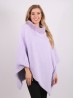 Soft Faux Fur Poncho W/ Tile Pattern 